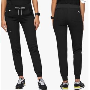 NWT FIGS Zamora Jogger Style Scrub Pants for Women Black Sz XL